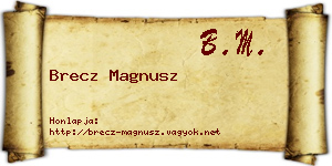 Brecz Magnusz névjegykártya